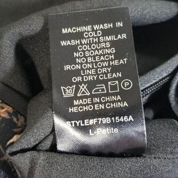 Anthropologie Adelyn Rae Rosanna Pink on Black Floral‎ print jumpsuit size L NEW - Picture 10 of 16